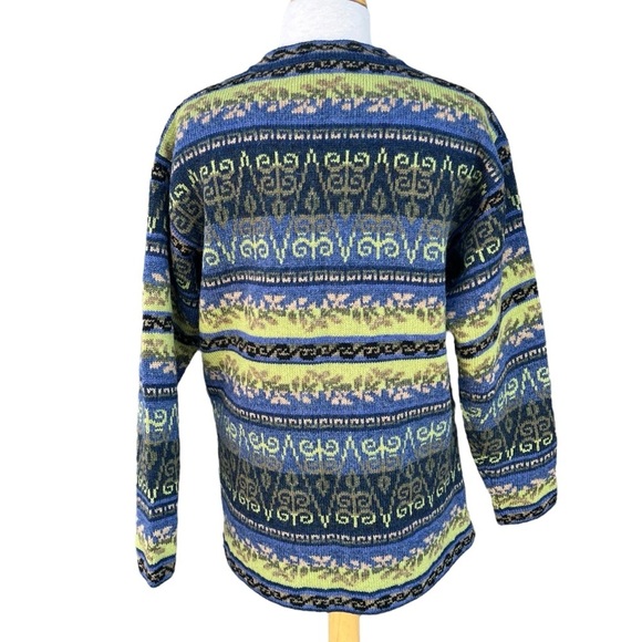 VTG Coldwater Creek Icelandic Design Wool Cardigan Fair Isle Nordic Small Nice! - Picture 3 of 15